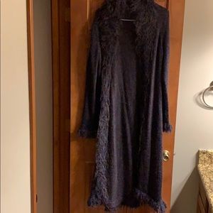 Purple multi floor length sweater